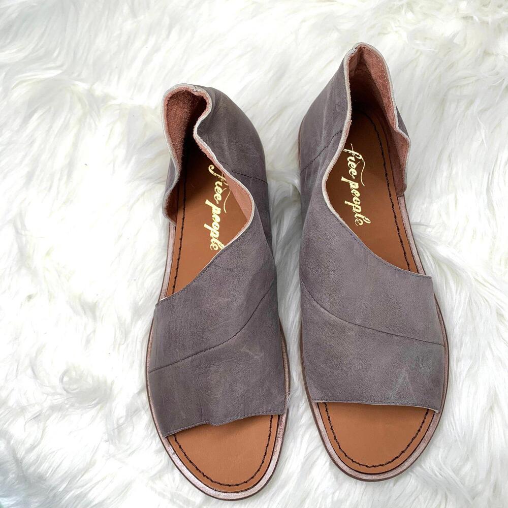 Free People Gray Open-Toe Sandals
